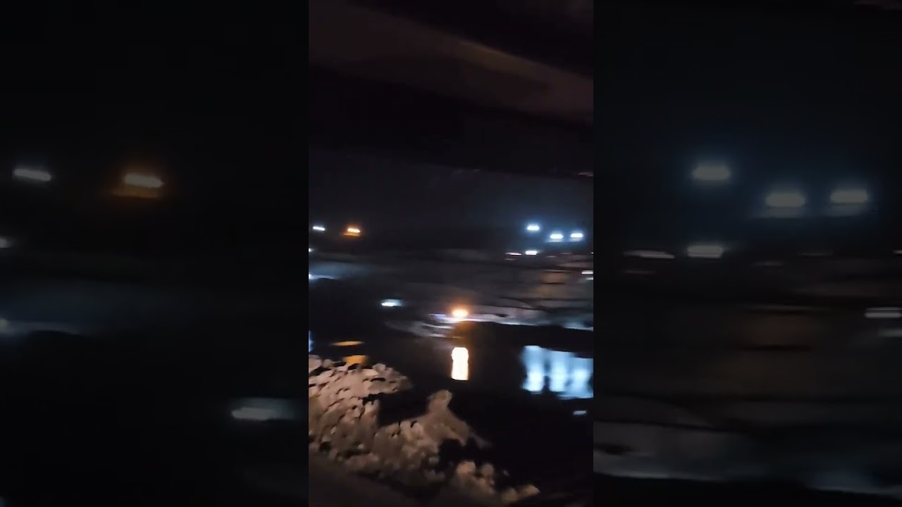 Night view of HaulRoad in the Opencast Mine. 