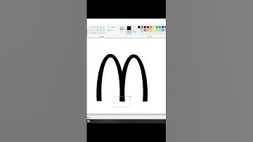 How to Draw 3D McDonald’s logo using MS Paint #shorts