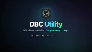 DBC Utility – DBC Viewer, Editor & CAN Log Analyzer (Windows & Linux)
