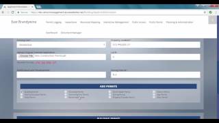 eMuniManagement Permits: Add Permit Application