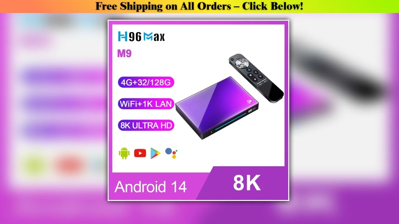 H96 MAX RK3576 M9 Android TV Box Iptv 4K USB2.0  4G32G 1000M DDR4 Android14 USB3.0 Wifi6 BT5.4 8K