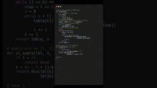 Sparse Table RMQ | Daily Code Dax
