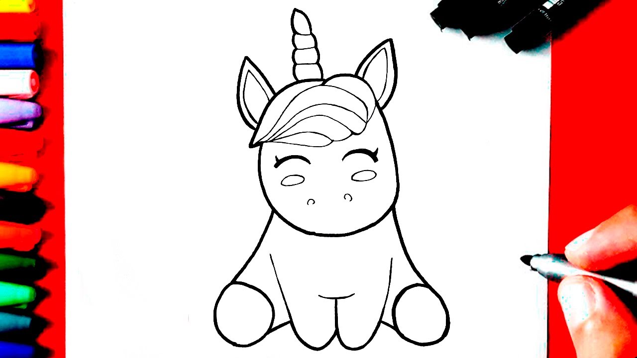 COMO Desenhar um UNICÓRNIO FOFINHO KAWAII 