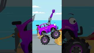 Monster Truck, Tractor And Tow Truck Funny Race #carcartoon #carsforkids #carshorts #cars #tractor