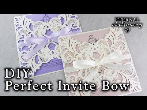 How to tie the perfect bow on an invitation | DIY invitations