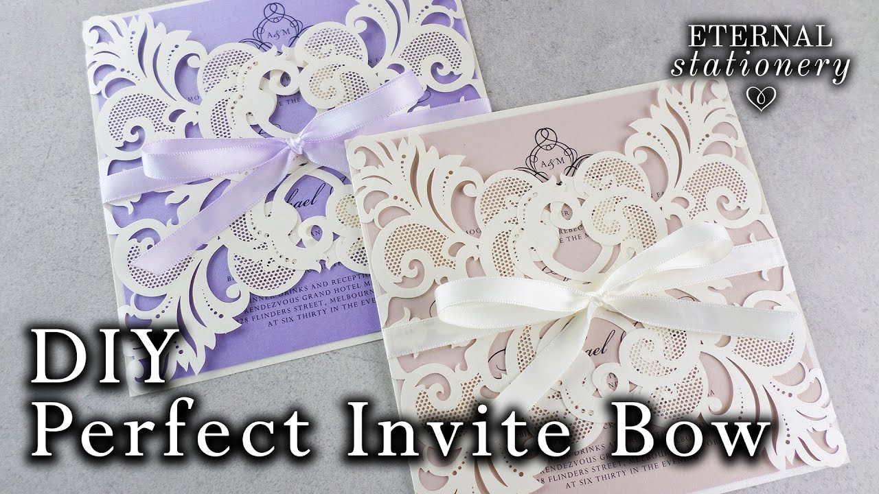 How to tie the perfect bow on an invitation DIY invitations YouTube