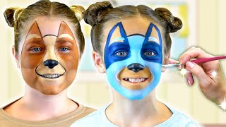 Bluey Face Paint | Fast and Easy Face Painting Tutorial | We Love Face Paint