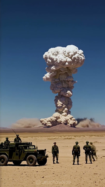 Military exercise bomb explosion event - AI video