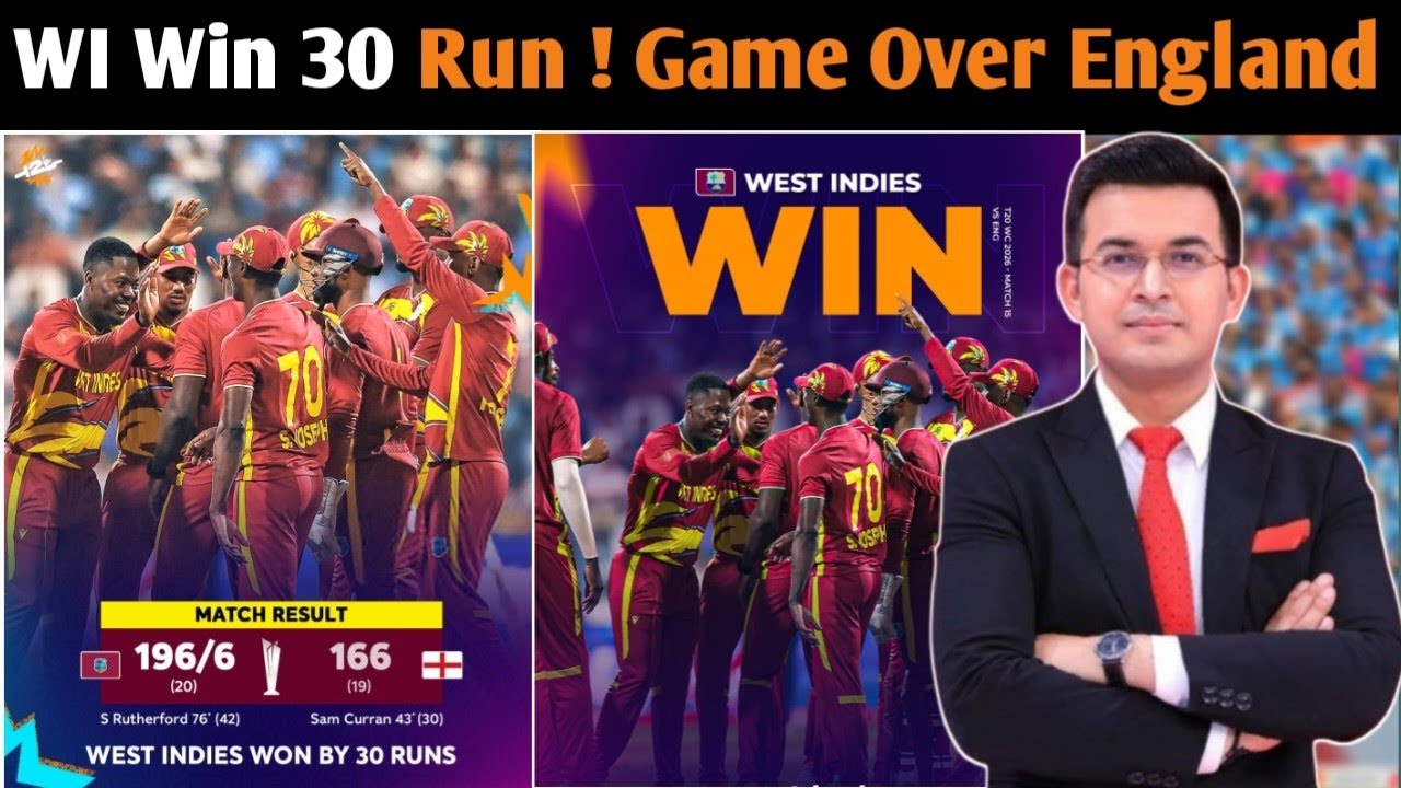 West Indies Shock England! ENG vs WI T20 World Cup 2026 Full Highlights