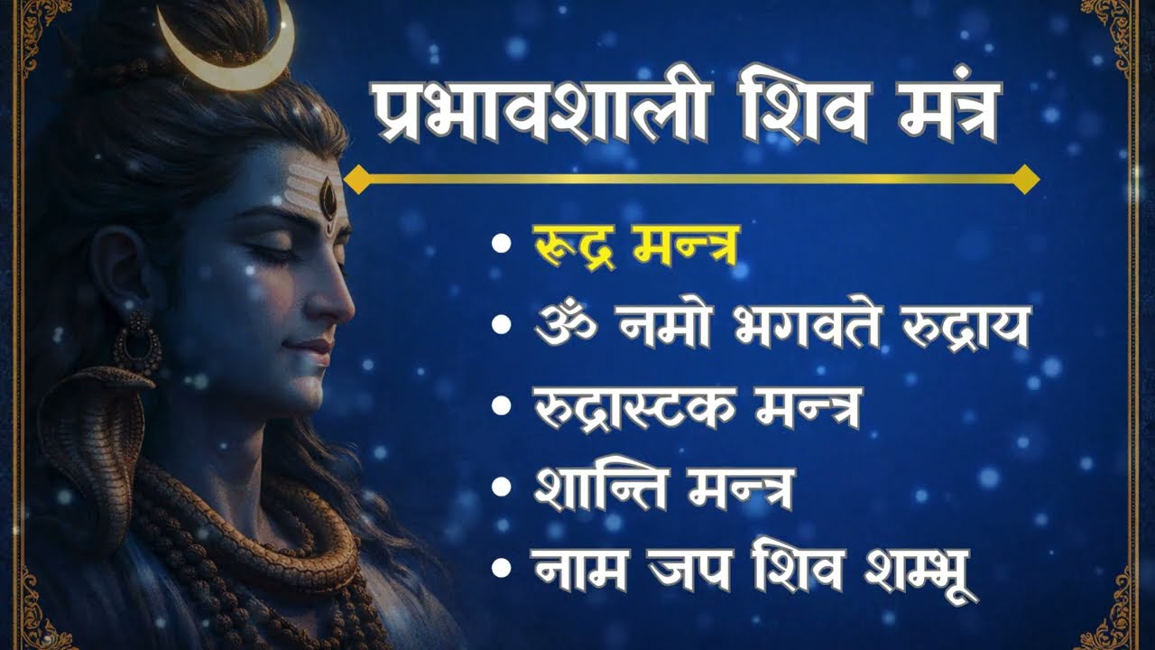 🔱 शिव मंत्र जप कलेक्शन | रुद्र मंत्र | ॐ नमो भगवते रुद्राये | रुद्राष्टक | शांति मंत्र | शिव नाम जप 