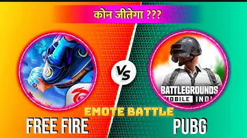 FREE FIRE VS PUBG EMOTE BATTLE - Who Will Win 🔥 Satisfying Video