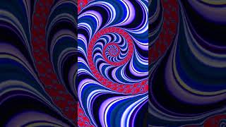#shorts #animation #visualart Blue Mandelbrot Frenzy: Hypnotic Fractal Voyage on Red Psytrance Beats