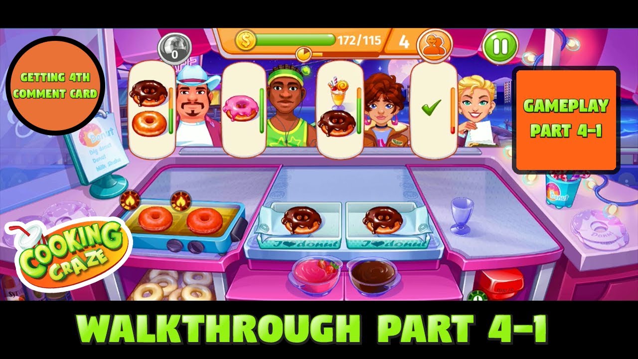 COOKING CRAZE Walkthrough Gameplay Part 4-1 | New York - Donut Stand