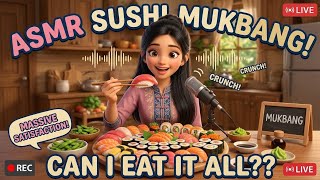 AI Generates Ultimate Sushi Feast ASMR Cooking Eating No Talking AI