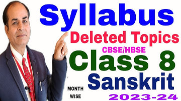 Sanskrit syllabus class 8 haryana board schools cbse model sanskriti  schools 2023-24 by vijay kumar
