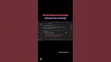 Blurred Background Popup |Html,Css & JavaScript #javascript #html #css #coding #webdevelopment