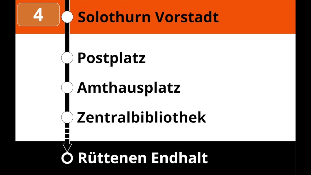 BSU Ansagen • 4 • Zuchwil Sportzentrum – Solothurn – Rüttenen Endhalt