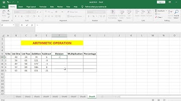 Excel Arithmetic Function | Arithmetic Functions in ms excel, excel tips and trick
