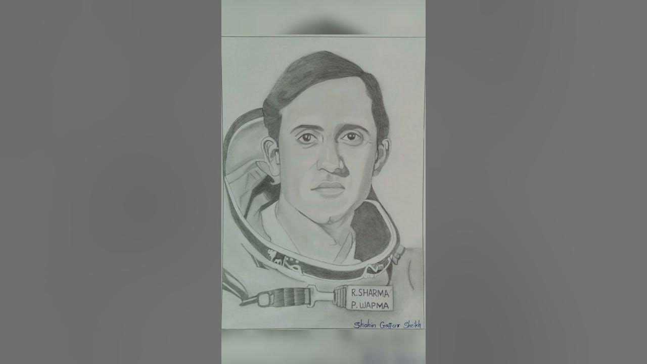 Rakesh Sharma sketch🇮🇳 drawing art science physics YouTube