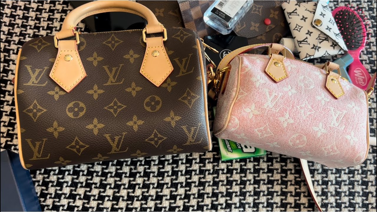 Louis Vuitton Nano Speedy (Pink Denim)￼ Unboxing and More 