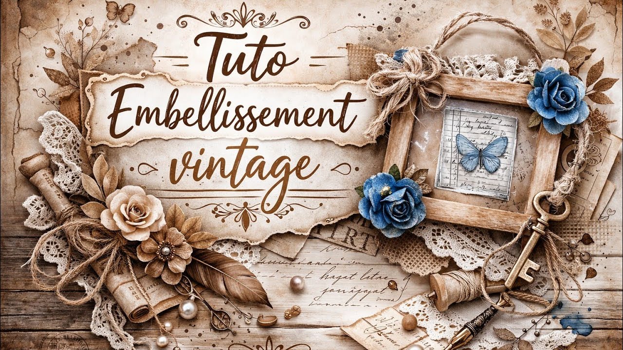 TUTO EMBELLISSEMENT ALBUM/JUNK JOURNAL 