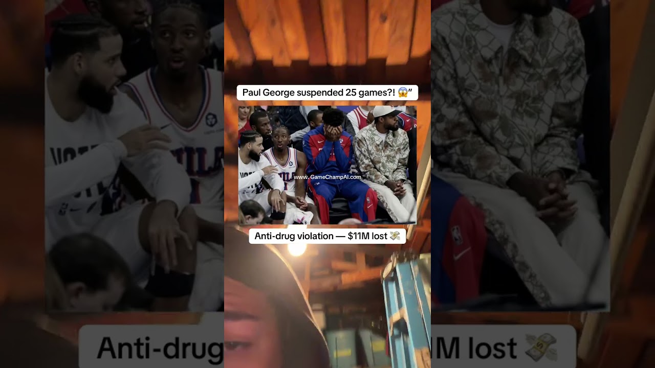 Paul George has been suspended for 25 games for violating the NBA’s anti-drug policy — the league
