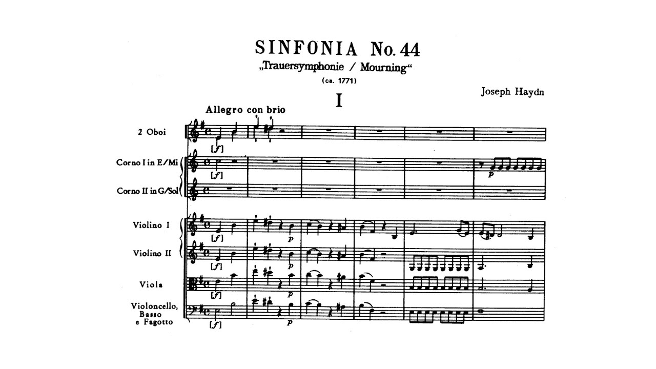 Haydn: Symphony No. 44 in E minor 