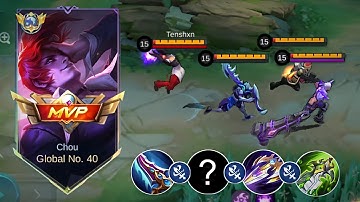 I RECOMMEND THIS CHOU NEW WINSTREAK BUILD PERFECT TO COUNTER META HEROES 🔥🔥