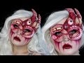 DIY Gory Masquerade Mask Halloween Makeup Tutorial