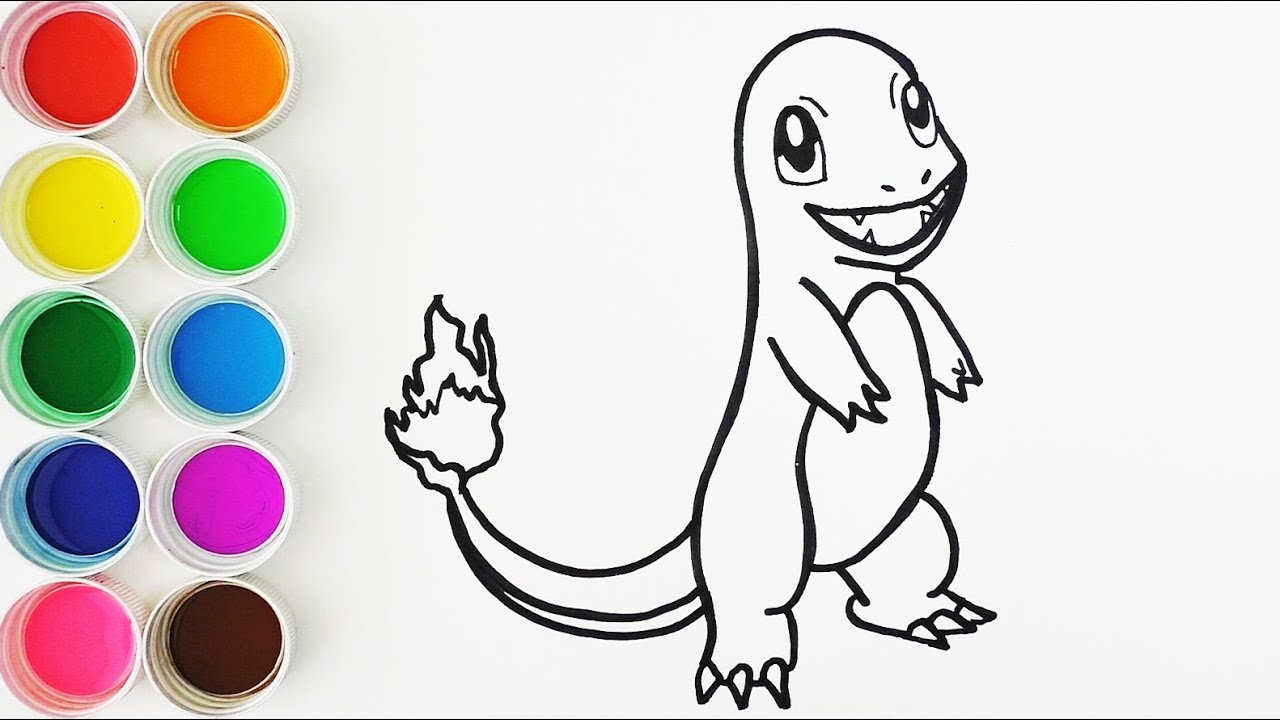 Como Dibujar Y Colorear A Charmander De Pokemon Dibujos Para Ninos Learn Colors Funkeep Youtube