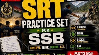 60 SRT Practice Set for SSB | SRT Practice Set | SRT Questions for SSB | SRT Practice | SRT #ssb
