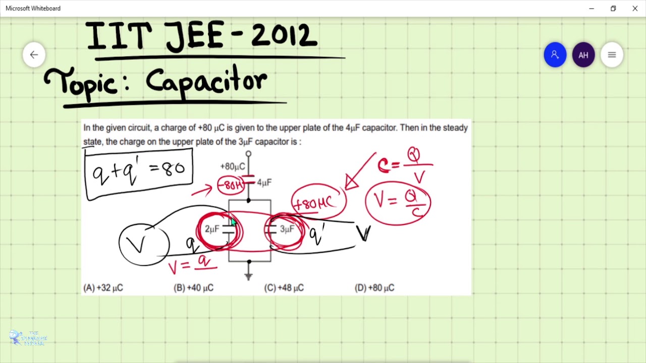 IIT JEE 2012 - Capacitor Problem | Physics - YouTube