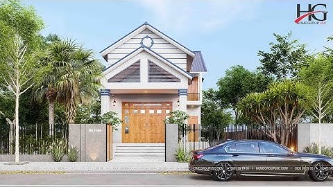 Tuyệt phẩm thiết kế mẫu nhà cấp 4 đẹp mái thái có gác lửng 3 phòng ngủ 5x20m