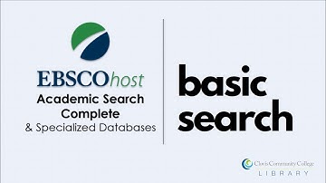 How to Search EbscoHost Academic Search Complete