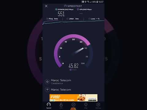 test speed fiber de maroc telecom avec le routeur f680 v6 high speed 500 mbs