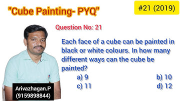 Q21(2019) Each face of a cube can be painted in black or white colours. In how many different ways..