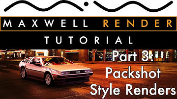 Maxwell Render DeLorean DMC-12 Tutorial Part 3 of 6: Packshot Style Renders