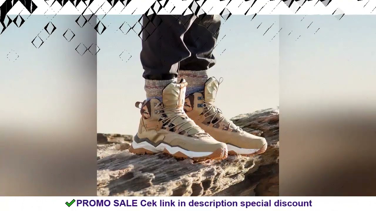 RAX Men Hiking Shoes Mid-top Waterproof Outdoor Sneaker Men Leather Trekking Boots Trail Camping Cli