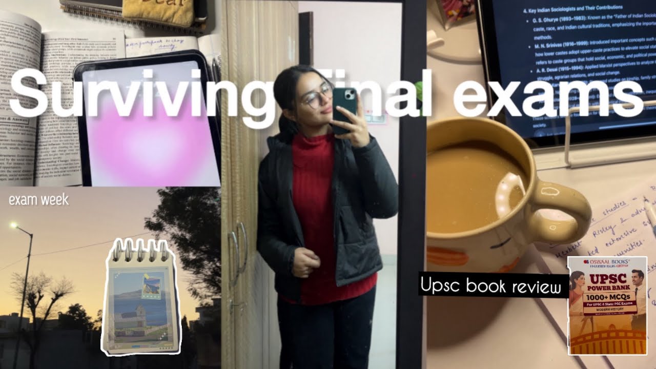 📓🍵Surviving Final exams| productive vlog| UPSC book review