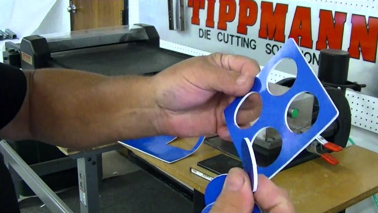 Tippmannn Clicker die cutting press video demonstration die cutting vinyl covered foam