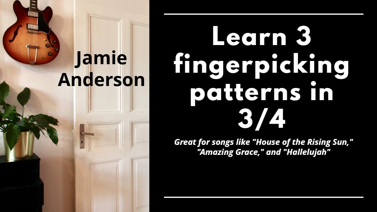 Learn three picking patterns for 3/4 - YouTube