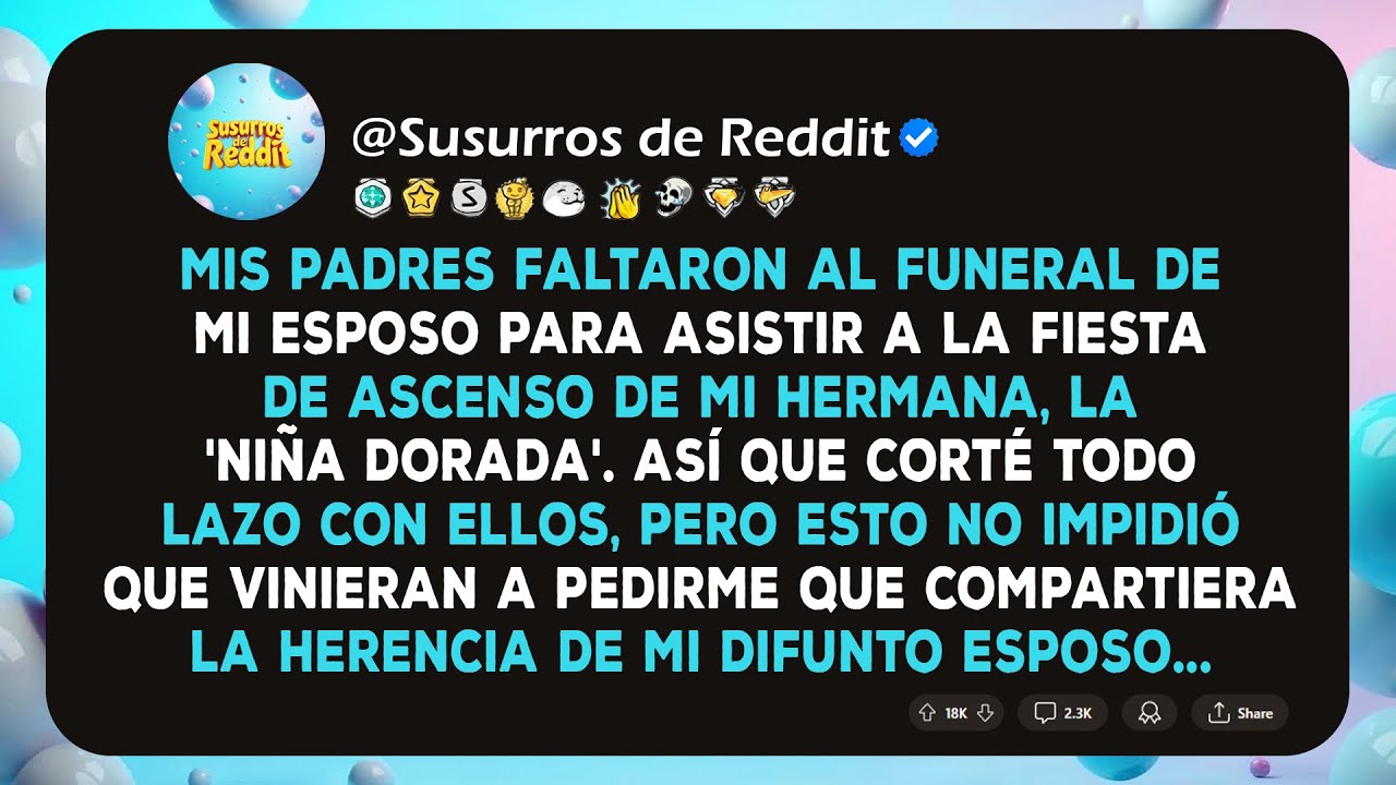 Mis padres faltaron al funeral de mi esposo para asistir a la fiesta de ascenso de mi hermana...