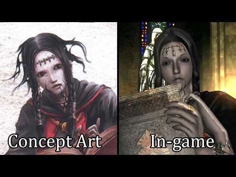 Comparing Demon's Souls Artwork with In-Game Designs