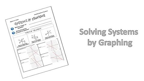 6.1 Solving Systems by Graphing