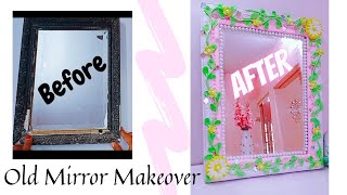 How to make old Mirror become new look//DIY//wall decor