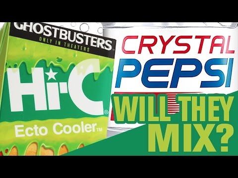 Hi-C Ecto Cooler and Crystal Pepsi - WILL THEY MIX?