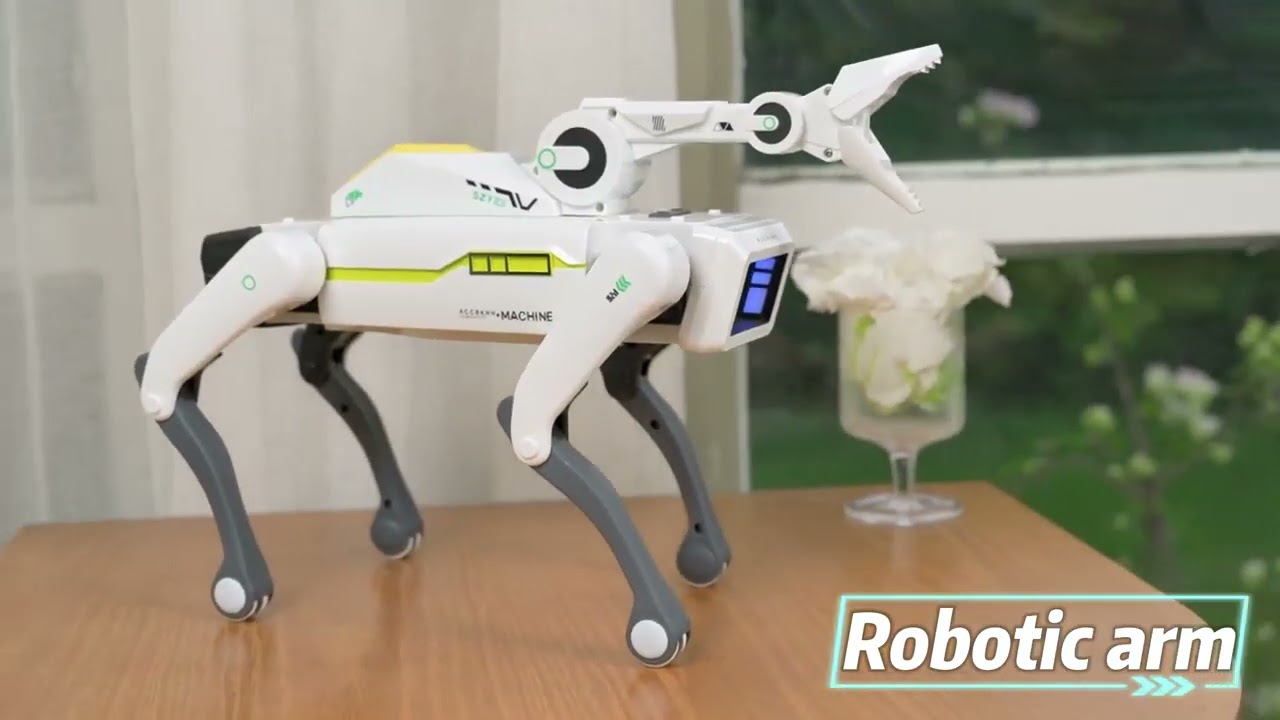 STEM Programmable RC Robot Dog Robotic Arm Multifunctional Companion Toy Remote Control Toy for Kids