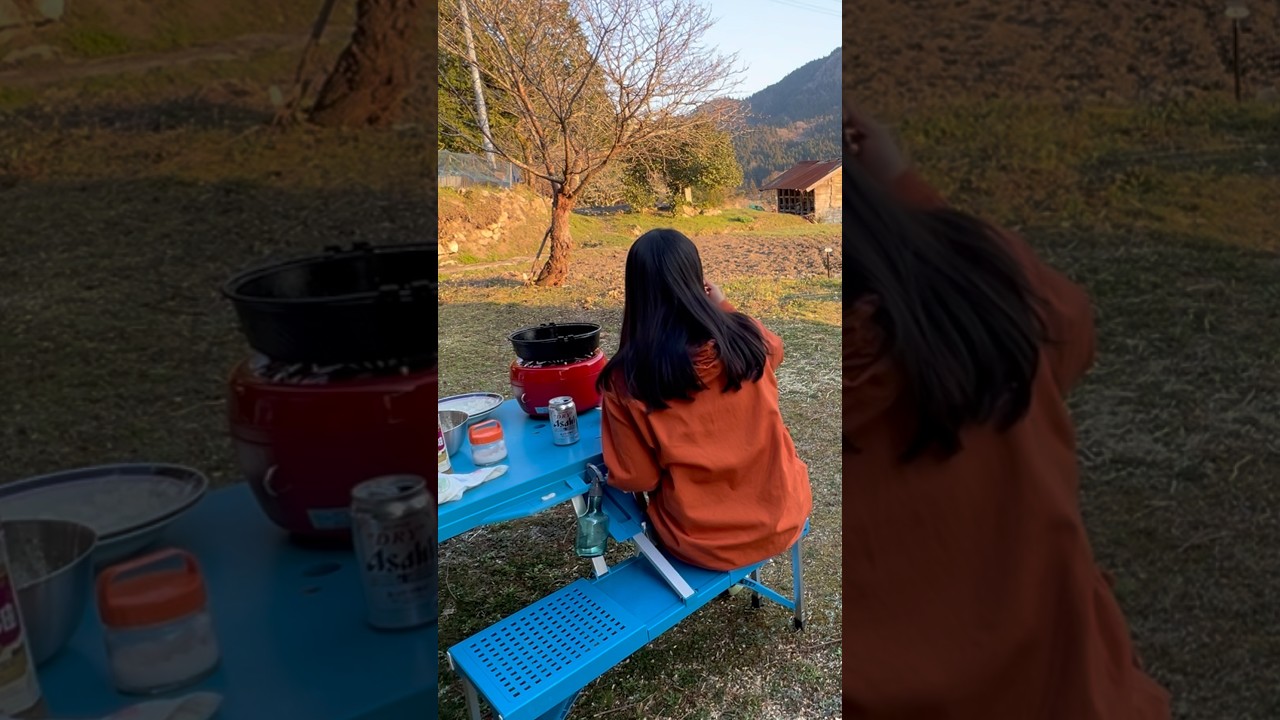 庭で採れた野草だけで天ぷらを作った日　#田舎暮らし #保護犬 #山菜料理 #まとめ動画
