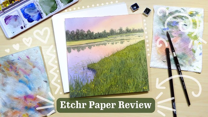 ETCHR Watercolor Paper Block - A5 Professional Cotton Watercolor Block Cold  Press 300g (140 lb) - Cold Press Watercolor Cotton Paper Block - Warp