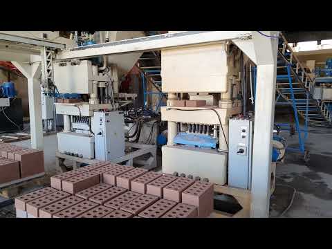 PAK-400 TRIO LINE — промышленная линия для гиперпрессовки строительных материалов на базе трех прессов ПАК-400, видео 3